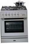 ILVE T-60L-VG Stainless-Steel Kitchen Stove, type of oven: gas, type of hob: gas