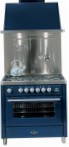 ILVE MT-90-MP Blue Kitchen Stove, type of oven: electric, type of hob: gas