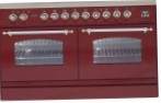 ILVE PDN-120F-MP Red Σόμπα κουζίνα, τύπος φούρνου: ηλεκτρικός, είδος των εστιών: σε συνδυασμό