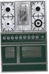 ILVE QDC-90RW-MP Green Estufa de la cocina, tipo de horno: eléctrico, tipo de encimera: conjunto