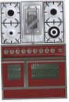 ILVE QDC-90RW-MP Red Estufa de la cocina, tipo de horno: eléctrico, tipo de encimera: conjunto
