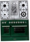 ILVE MTD-100RD-MP Green Estufa de la cocina, tipo de horno: eléctrico, tipo de encimera: gas