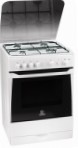 Indesit KN 6G210 (W) Kompor dapur, jenis oven: gas, jenis hob: gas