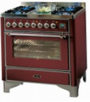 ILVE M-90V-MP Red Kitchen Stove, type of oven: electric, type of hob: combined