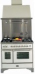 ILVE MD-100F-VG Red Kitchen Stove, type of oven: gas, type of hob: gas