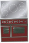 ILVE QDCI-90W-MP Red Kitchen Stove, type of oven: electric, type of hob: electric