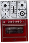 ILVE M-90PD-MP Red Σόμπα κουζίνα, τύπος φούρνου: ηλεκτρικός, είδος των εστιών: αέριο