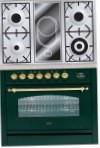 ILVE PN-90V-VG Green Kitchen Stove, type of oven: gas, type of hob: combined