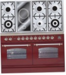 ILVE PDN-120V-VG Red Σόμπα κουζίνα, τύπος φούρνου: αέριο, είδος των εστιών: σε συνδυασμό