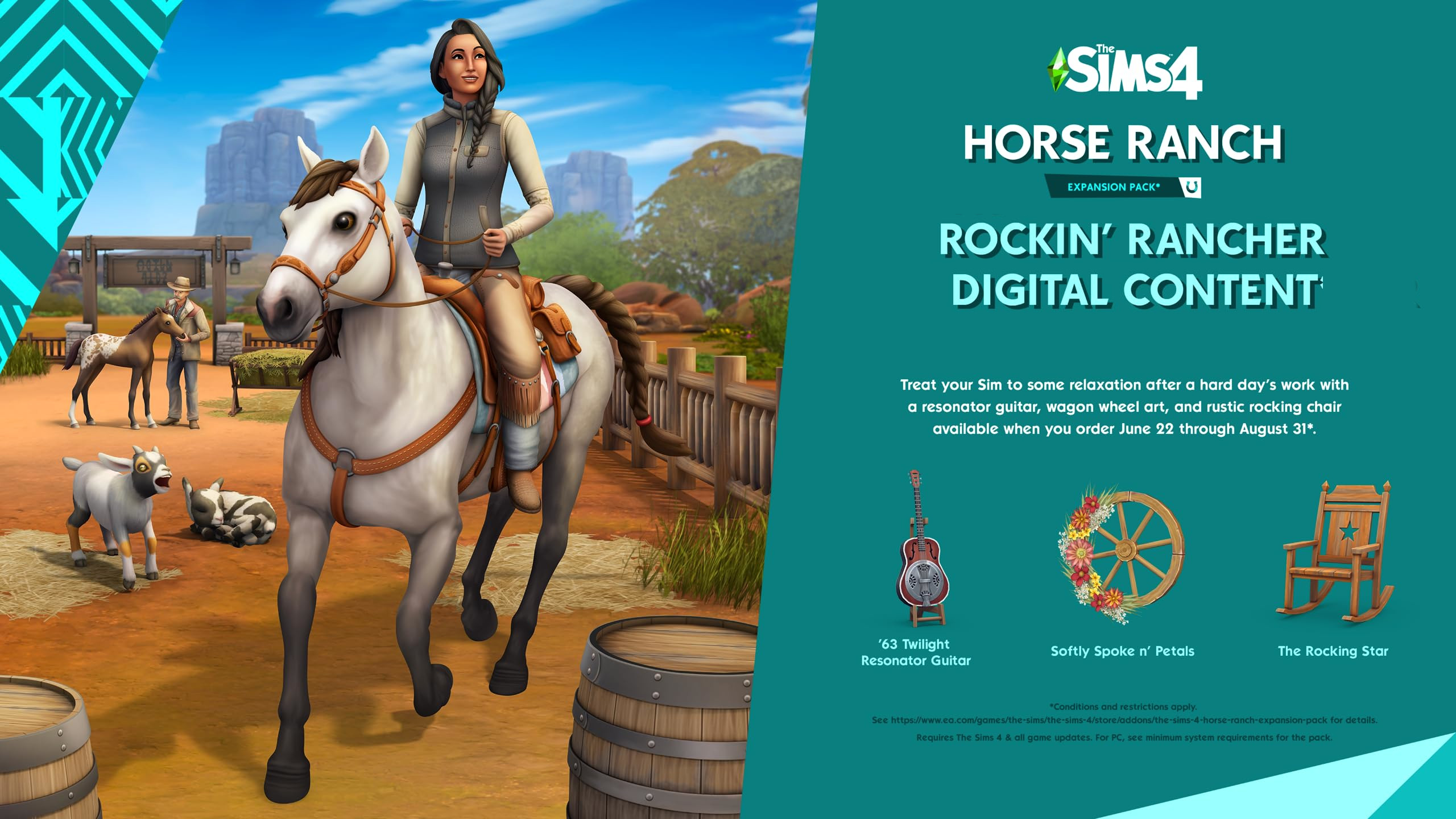 The Sims 4 - Horse Ranch - Rockin' Rancher DLC Origin CD Key, $2.12