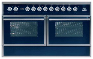 características Estufa de la cocina ILVE QDC-120BW-MP Blue Foto