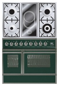 características Estufa de la cocina ILVE QDC-90VW-MP Green Foto