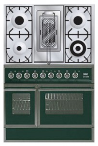 características Estufa de la cocina ILVE QDC-90RW-MP Green Foto