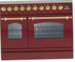ILVE PDN-90-MP Red موقد المطبخ, نوع الفرن: كهربائي, نوع الموقد: غاز