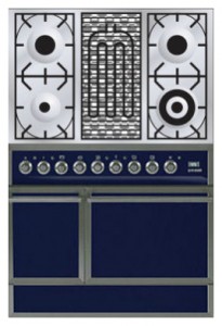 Characteristics Kitchen Stove ILVE QDC-90B-MP Blue Photo