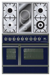 Characteristics Kitchen Stove ILVE QDC-90VW-MP Blue Photo