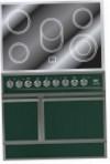 ILVE QDCE-90-MP Green Kitchen Stove, type of oven: electric, type of hob: electric