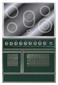 características Estufa de la cocina ILVE QDCE-90W-MP Green Foto