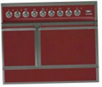 ILVE QDC-90F-MP Red Sporák, typ trouby: elektrický, Typ varné desky: kombinovaný