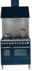 ILVE PDN-90B-VG Blue Kitchen Stove, type of oven: gas, type of hob: combined