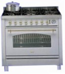 ILVE P-90BN-VG Stainless-Steel Kitchen Stove, type of oven: gas, type of hob: combined