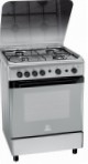 Indesit KN 6G21 S(X) Kitchen Stove, type of oven: gas, type of hob: gas