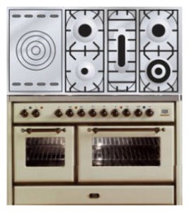 características Estufa de la cocina ILVE MS-120SD-MP Antique white Foto