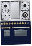 ILVE PDN-90F-MP Blue Fornuis, type oven: elektrisch, type kookplaat: gas