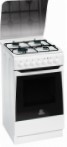Indesit KN 1G11 S(W) Fornuis, type oven: elektrisch, type kookplaat: gas
