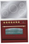 ILVE PNI-90-MP Red Kitchen Stove, type of oven: electric, type of hob: electric