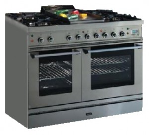 características Estufa de la cocina ILVE PD-100BL-VG Stainless-Steel Foto