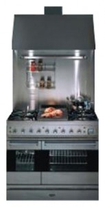 características Fogão de Cozinha ILVE PD-90BL-VG Stainless-Steel Foto