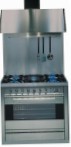 ILVE P-90BL-VG Stainless-Steel Кухонна плита, тип духової шафи: газова, тип вручений панелі: комбінована