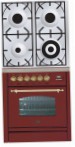 ILVE PN-70-VG Red Kitchen Stove, type of oven: gas, type of hob: gas