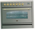ILVE PN-90F-VG Stainless-Steel Stufa di Cucina, tipo di forno: gas, tipo di piano cottura: gas