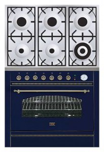 características Estufa de la cocina ILVE P-906N-VG Blue Foto