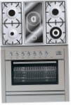 ILVE PL-90V-VG Stainless-Steel Kitchen Stove, type of oven: gas, type of hob: combined
