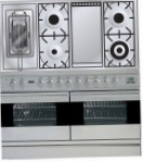 ILVE PDF-120FR-MP Stainless-Steel Kuchnia Kuchenka, Typ pieca: elektryczny, rodzaj płyty kuchennej: gaz