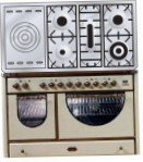 ILVE MCSA-120SD-MP Antique white Virtuvės viryklė, tipo orkaitės: elektros, tipo kaitlentės: dujos