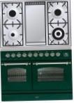 ILVE PDN-100F-MW Green Sporák, typ rúry: elektrický, Typ varnej dosky: kombinovaný