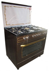características Estufa de la cocina Fresh 90x60 NEW JAMBO brown st.st. top Foto