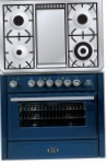ILVE MT-90FD-MP Blue Kitchen Stove, type of oven: electric, type of hob: gas