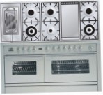 ILVE PW-150FR-VG Stainless-Steel Fornuis, type oven: gas, type kookplaat: gas