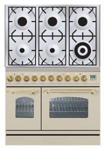 características Estufa de la cocina ILVE PDN-906-MP Antique white Foto