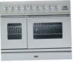 ILVE PDW-90V-MP Stainless-Steel Fornuis, type oven: elektrisch, type kookplaat: gecombineerde