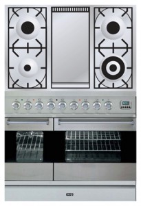 Characteristics Kitchen Stove ILVE PDF-90F-VG Stainless-Steel Photo
