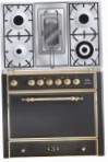 ILVE MC-90RD-E3 Matt موقد المطبخ, نوع الفرن: كهربائي, نوع الموقد: غاز