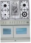 ILVE PDW-100R-MP Stainless-Steel štedilnik, Vrsta pečice: električni, Vrsta kuhališča: plin