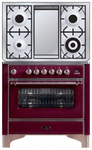 विशेषताएँ रसोई चूल्हा ILVE M-90FD-E3 Red तस्वीर