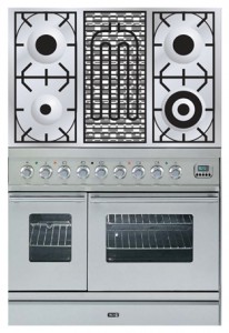 Characteristics Kitchen Stove ILVE PDW-90B-VG Stainless-Steel Photo
